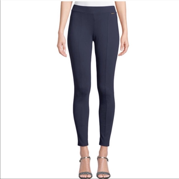 MICHAEL Michael Kors gray Piped Seams Signature Plate Pant Leggings - Picture 1 of 5